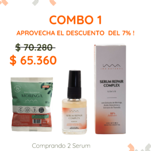 COMBO 1: 2 Serum Repair Complex y 2 sobres Hoja Moringa 5 gr