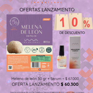 Melena de león 50 gr + Serum Repair Complex 30 l